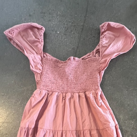 ZARA WOMEN’S OFF THE SHOULDER RUFFLE MINI DRESS, SIZE X-SMALL, PINK - Picture 6 of 9